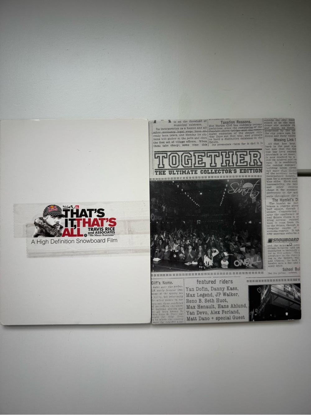 That's It, That's All & Together The Ultimate Collector’s Edition Snowboard DVDs